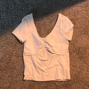 White cropped top from blue notes